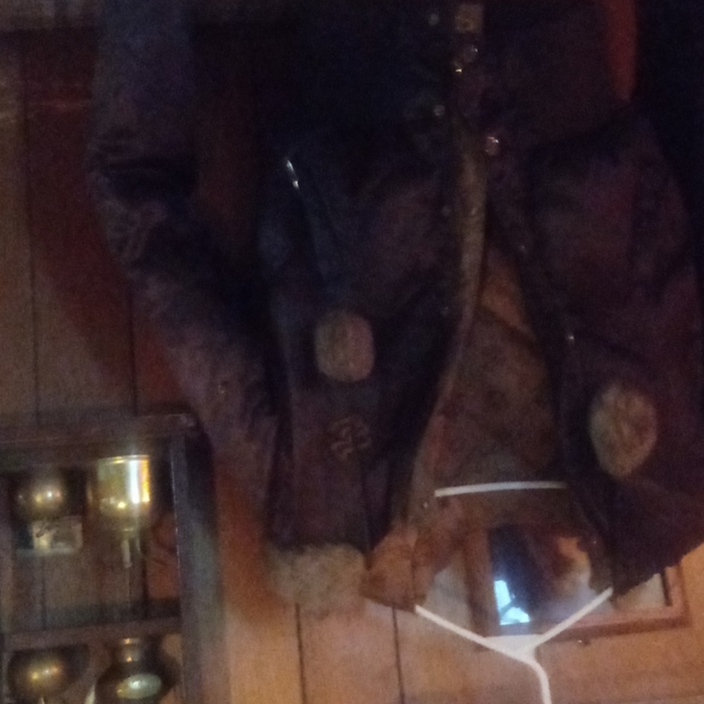Roca Wear brown silk reversible coat